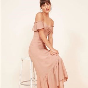 Reformation Butterfly Sleeveless Blush Dress